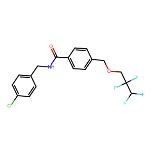 N-(4-chlorobenzyl)-4-[(2,2,3,3-tetrafluoropropoxy)methyl]benzamide structure