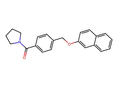 [4-(Naphthalen-2-yloxymethyl)phenyl]-pyrrolidin-1-ylmethanone structure