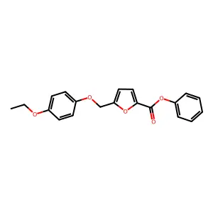 Phenyl 5-[(4-ethoxyphenoxy)methyl]furan-2-carboxylate structure