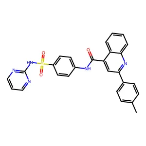 2-(4-methylphenyl)-N-[4-(pyrimidin-2-ylsulfamoyl)phenyl]quinoline-4-carboxamide structure