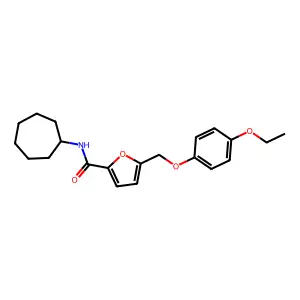 N-cycloheptyl-5-[(4-ethoxyphenoxy)methyl]furan-2-carboxamide structure