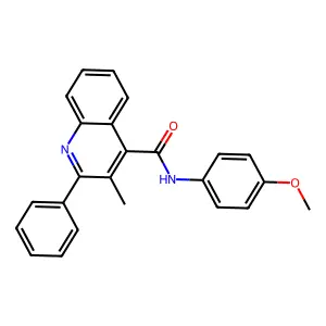 N-(4-methoxyphenyl)-3-methyl-2-phenylquinoline-4-carboxamide structure