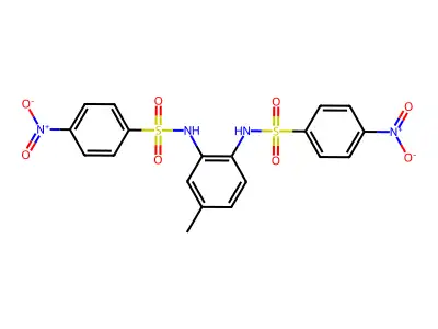 4-nitro-N-{2-[({4-nitrophenyl}sulfonyl)amino]-5-methylphenyl}benzenesulfonamide structure