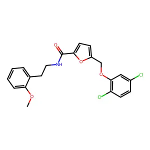 5-[(2,5-dichlorophenoxy)methyl]-N-[2-(2-methoxyphenyl)ethyl]furan-2-carboxamide structure