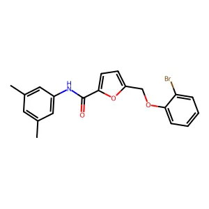 5-[(2-bromophenoxy)methyl]-N-(3,5-dimethylphenyl)furan-2-carboxamide structure