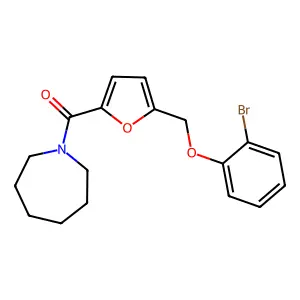 Azepan-1-yl-[5-[(2-bromophenoxy)methyl]furan-2-yl]methanone structure