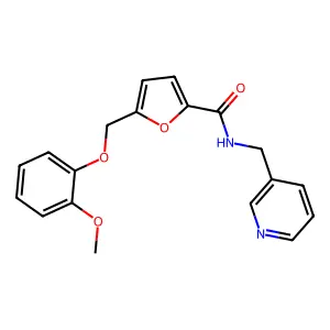 5-[(2-methoxyphenoxy)methyl]-N-(3-pyridinylmethyl)-2-furamide structure