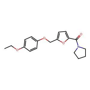 1-{5-[(4-Ethoxyphenoxy)methyl]-2-furoyl}pyrrolidine structure