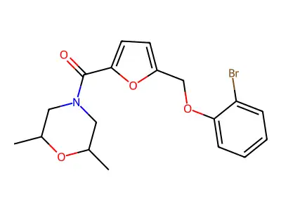 (5-((2-Bromophenoxy)methyl)furan-2-yl)(2,6-dimethylmorpholino)methanone structure