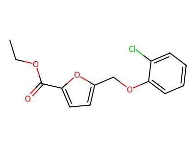 Ethyl 5-[(2-chlorophenoxy)methyl]furan-2-carboxylate structure