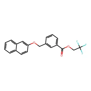 2,2,2-Trifluoroethyl 3-[(2-naphthyloxy)methyl]benzoate structure