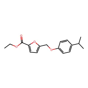 Ethyl 5-[(4-isopropylphenoxy)methyl]-2-furoate structure