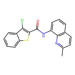 3-chloro-N-(2-methylquinolin-8-yl)-1-benzothiophene-2-carboxamide structure