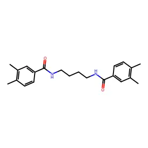 N-[4-[(3,4-dimethylbenzoyl)amino]butyl]-3,4-dimethylbenzamide structure