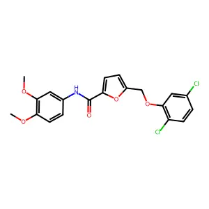 5-[(2,5-dichlorophenoxy)methyl]-N-(3,4-dimethoxyphenyl)furan-2-carboxamide structure