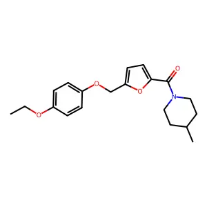 (5-((4-Ethoxyphenoxy)methyl)furan-2-yl)(4-methylpiperidin-1-yl)methanone structure