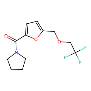 Pyrrolidin-1-yl-[5-(2,2,2-trifluoroethoxymethyl)furan-2-yl]methanone structure