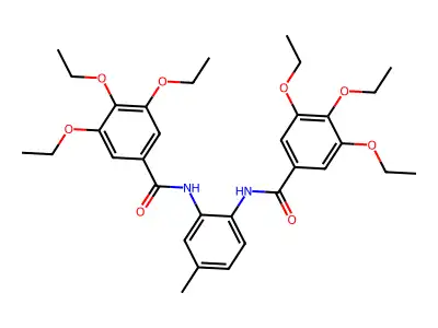 3,4,5-triethoxy-N-{5-methyl-2-[(3,4,5-triethoxybenzoyl)amino]phenyl}benzamide structure