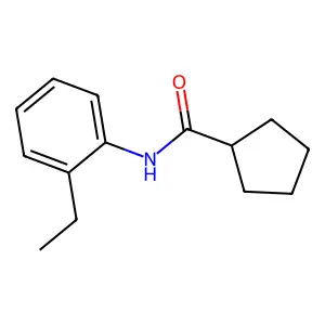 N-(2-ethylphenyl)cyclopentanecarboxamide structure