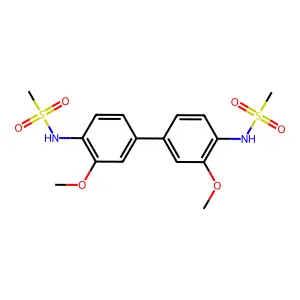 N-[4-[4-(methanesulfonamido)-3-methoxyphenyl]-2-methoxyphenyl]methanesulfonamide structure