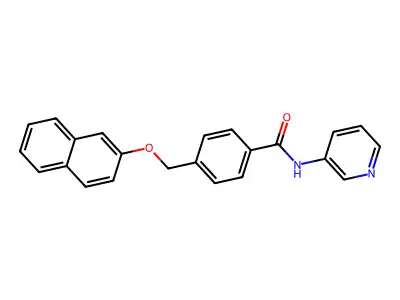 4-(naphthalen-2-yloxymethyl)-N-pyridin-3-ylbenzamide structure