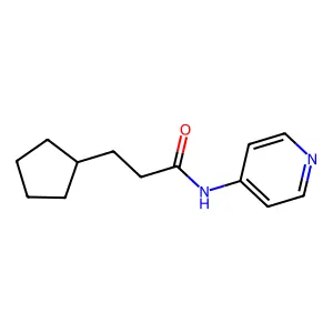 N-4-Pyridinylcyclopentanepropanamide structure