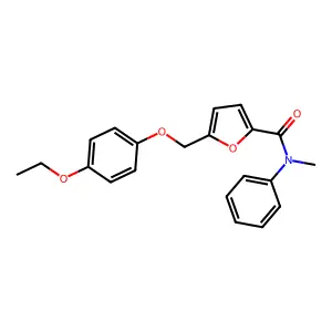5-[(4-ethoxyphenoxy)methyl]-N-methyl-N-phenyl-2-furamide structure