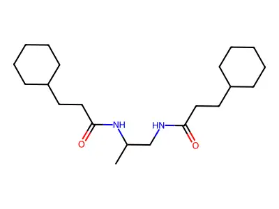 3-cyclohexyl-N-[2-(3-cyclohexylpropanoylamino)propyl]propanamide structure