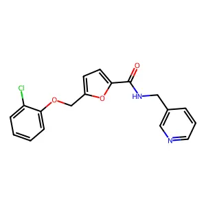 5-((2-Chlorophenoxy)methyl)-N-(pyridin-3-ylmethyl)furan-2-carboxamide structure