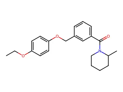 1-{3-[(4-Ethoxyphenoxy)methyl]benzoyl}-2-methylpiperidine structure