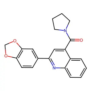 [2-(1,3-Benzodioxol-5-yl)quinolin-4-yl]-pyrrolidin-1-ylmethanone structure