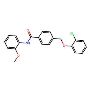 4-[(2-chlorophenoxy)methyl]-N-(2-methoxyphenyl)benzamide structure
