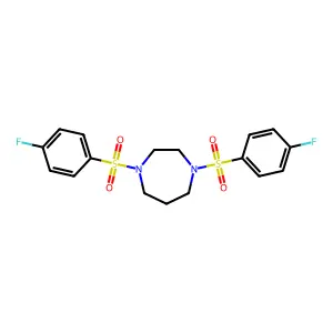 1,4-Bis[(4-fluorophenyl)sulfonyl]-1,4-diazepane structure