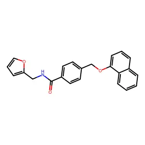 N-(2-furylmethyl)-4-[(1-naphthyloxy)methyl]benzamide structure