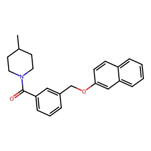 (4-Methyl-1-piperidinyl)(3-((2-naphthalenyloxy)methyl)phenyl)methanone structure