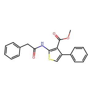 Methyl 4-phenyl-2-[(phenylacetyl)amino]-3-thiophenecarboxylate structure