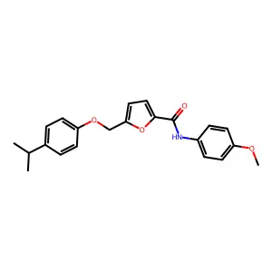 N-(4-Methoxyphenyl)-5-[[4-(1-methylethyl)phenoxy]methyl]-2-furancarboxamide structure