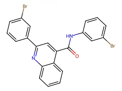 N,2-bis(3-bromophenyl)-4-quinolinecarboxamide structure