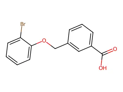 3-[(2-Bromophenoxy)methyl]benzoic acid structure