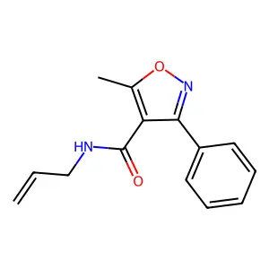 5-methyl-3-phenyl-N-prop-2-enyl-1,2-oxazole-4-carboxamide structure