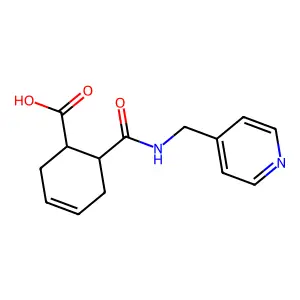 3-Cyclohexene-1-carboxylic acid, 6-(4-pyridylmethylaminocarbonyl)- structure