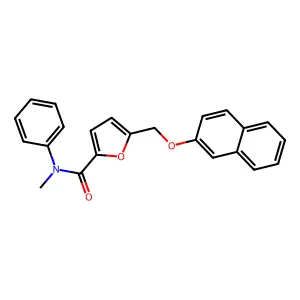 N-methyl-5-(naphthalen-2-yloxymethyl)-N-phenylfuran-2-carboxamide structure