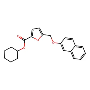 Cyclohexyl 5-[(2-naphthyloxy)methyl]-2-furoate structure