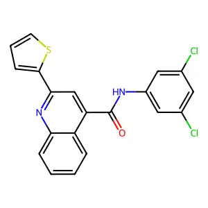 N-(3,5-dichlorophenyl)-2-(2-thienyl)-4-quinolinecarboxamide structure