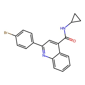 2-(4-Bromophenyl)-N-cyclopropyl-4-quinolinecarboxamide structure