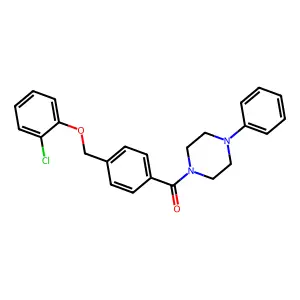 1-{4-[(2-Chlorophenoxy)methyl]benzoyl}-4-phenylpiperazine structure