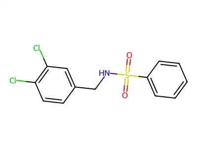 N-[(3,4-dichlorophenyl)methyl]benzenesulfonamide structure
