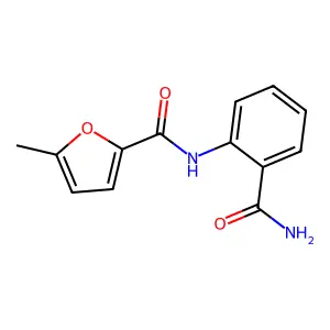 N-(2-carbamoylphenyl)-5-methylfuran-2-carboxamide structure
