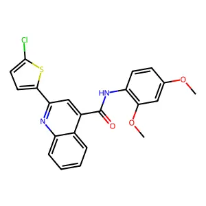2-(5-chloro-2-thienyl)-N-(2,4-dimethoxyphenyl)-4-quinolinecarboxamide structure