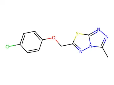 6-[(4-Chlorophenoxy)methyl]-3-methyl[1,2,4]triazolo[3,4-b][1,3,4]thiadiazole structure